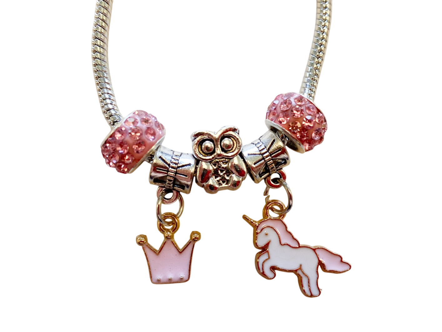 Modeschmuck, Armband Kinder Rosa Glitzerperlen