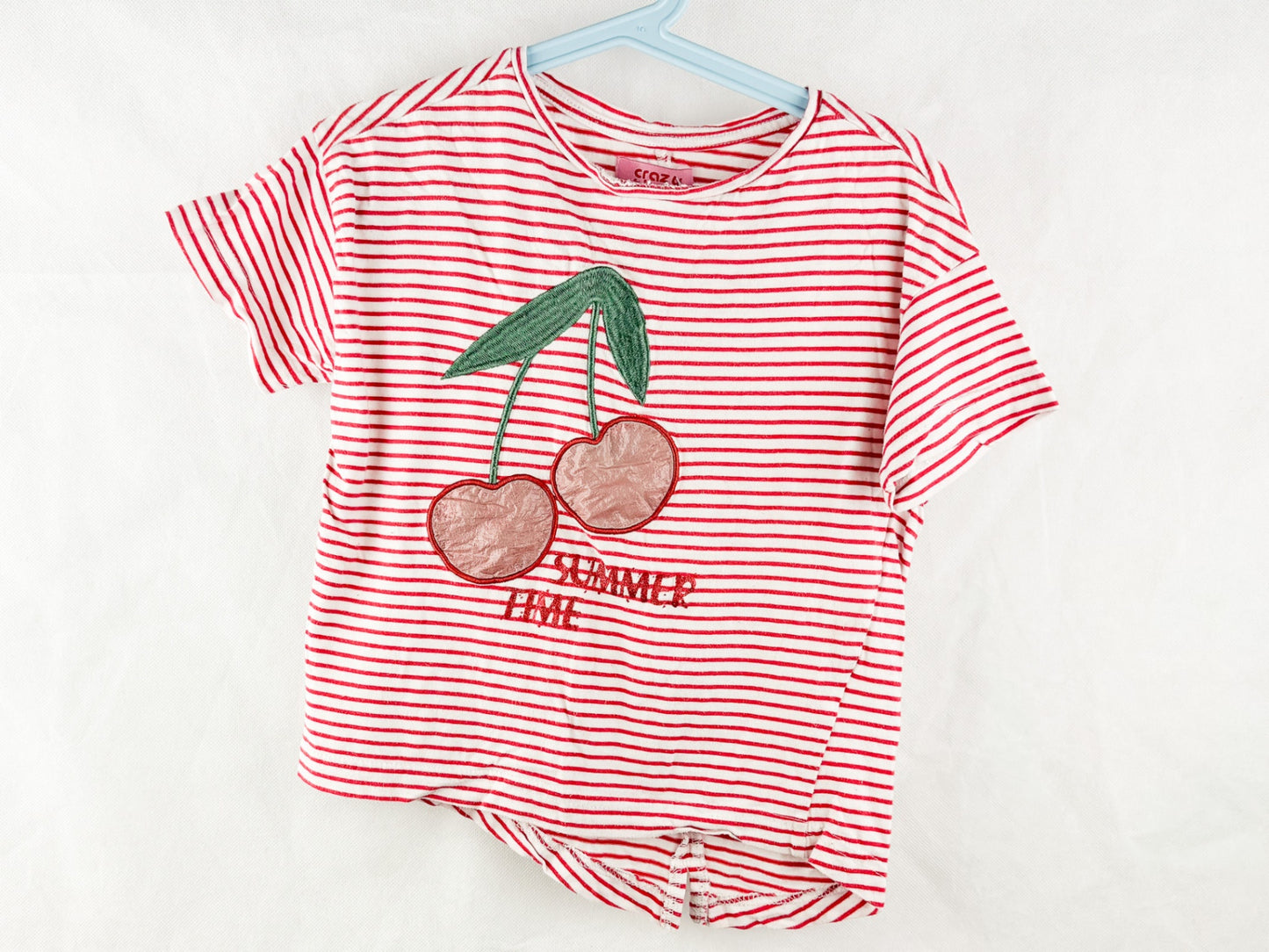 Craz4u T-Shirt Rot/Weiß mit Kirschen - 128