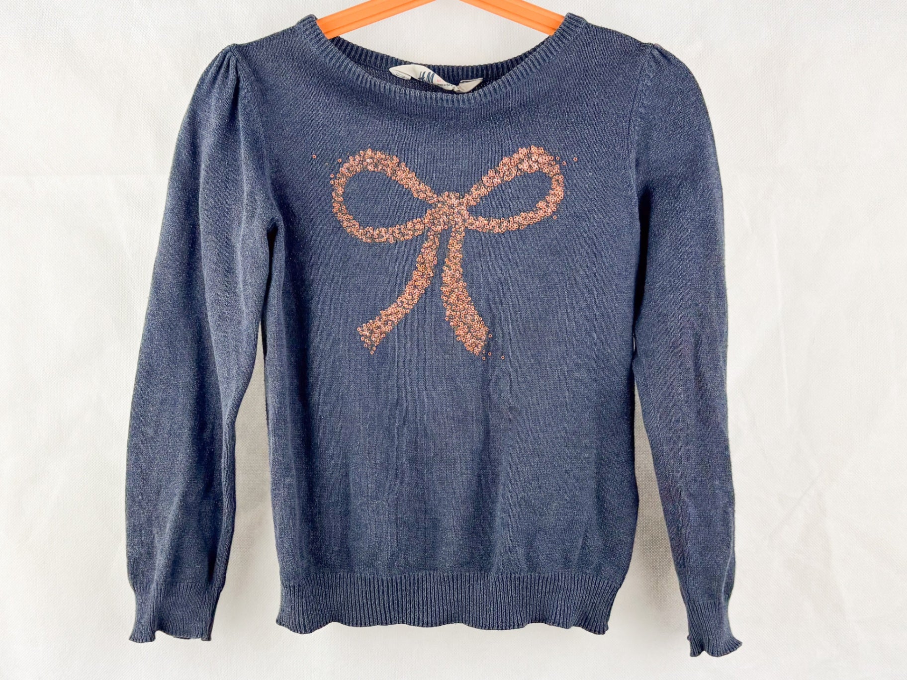 Pullover Blau mit schleifen Muster - 110/116