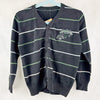 Pullover Blau mit Grün und Weißen Streifen - 116