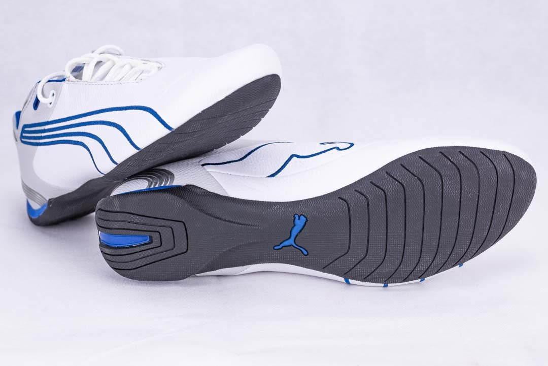 Puma Future Cat M2 Weiß-Grau-Schnorkel Blau - 42, Neu mit Etikett