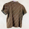 T-Shirt Braun, weiße Streifen - 104