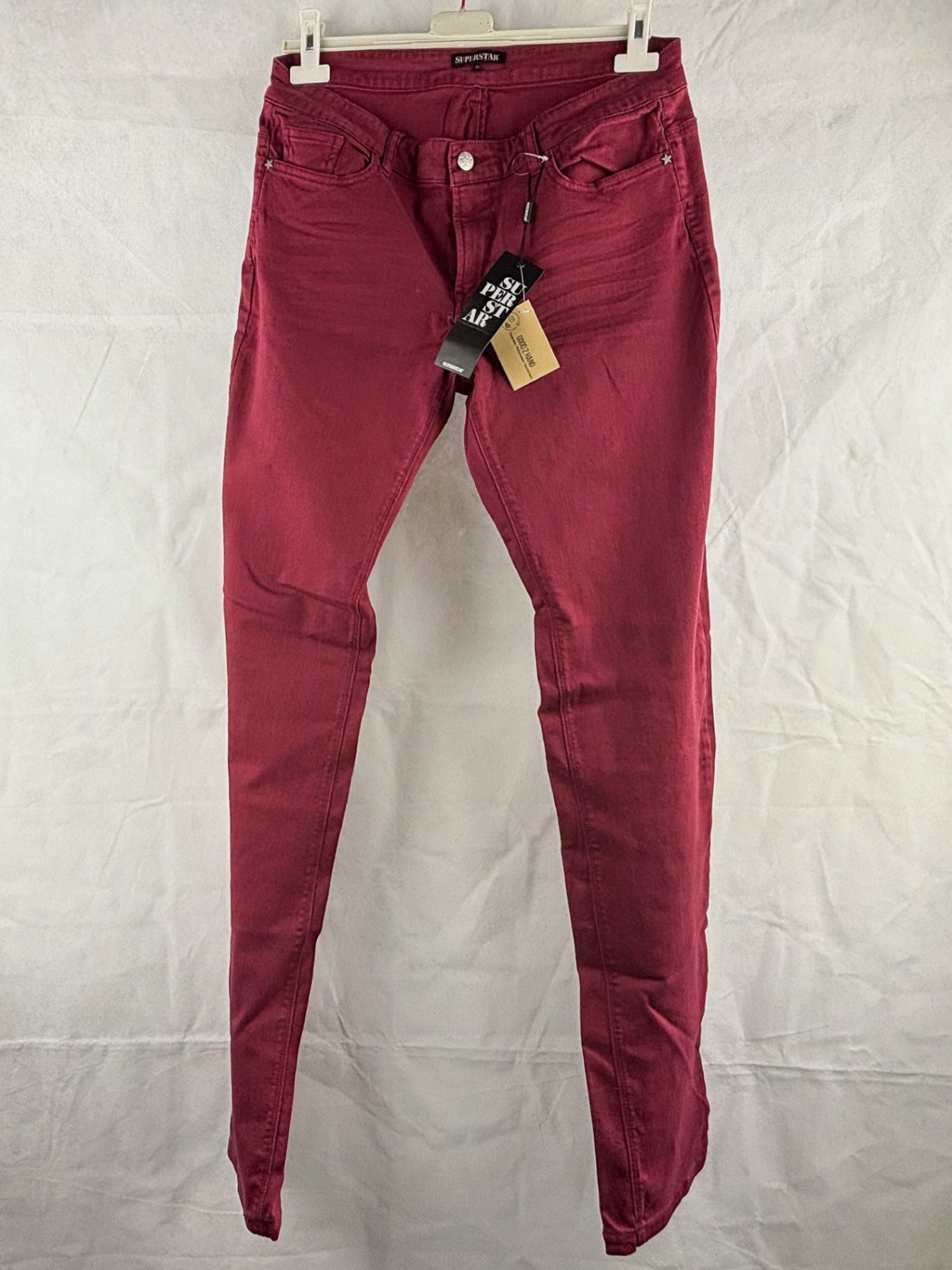 Superstar Hose Bordeauxrot - 31, Neu
