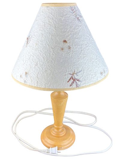 Stehlampe mit Holzsockel, US-Stecker, 45 cm hoch - Gut