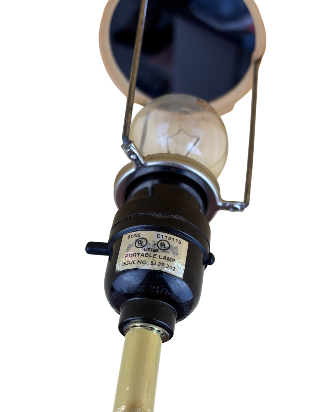 Stehlampe mit Holzsockel, US-Stecker, 45 cm hoch - Gut