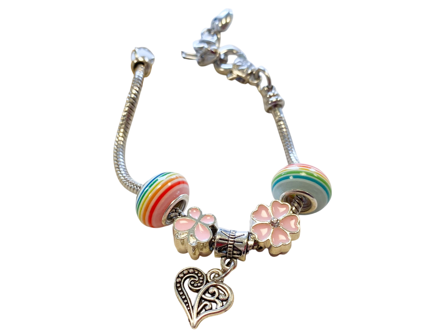 Modeschmuck, Armband Kinder Regenbogen/Rosa
