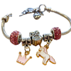 Modeschmuck, Armband Kinder Rosa Glitzerperlen