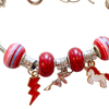Modeschmuck, Armband Kinder Rot,Blau,Lila gestreift/Rot meliert