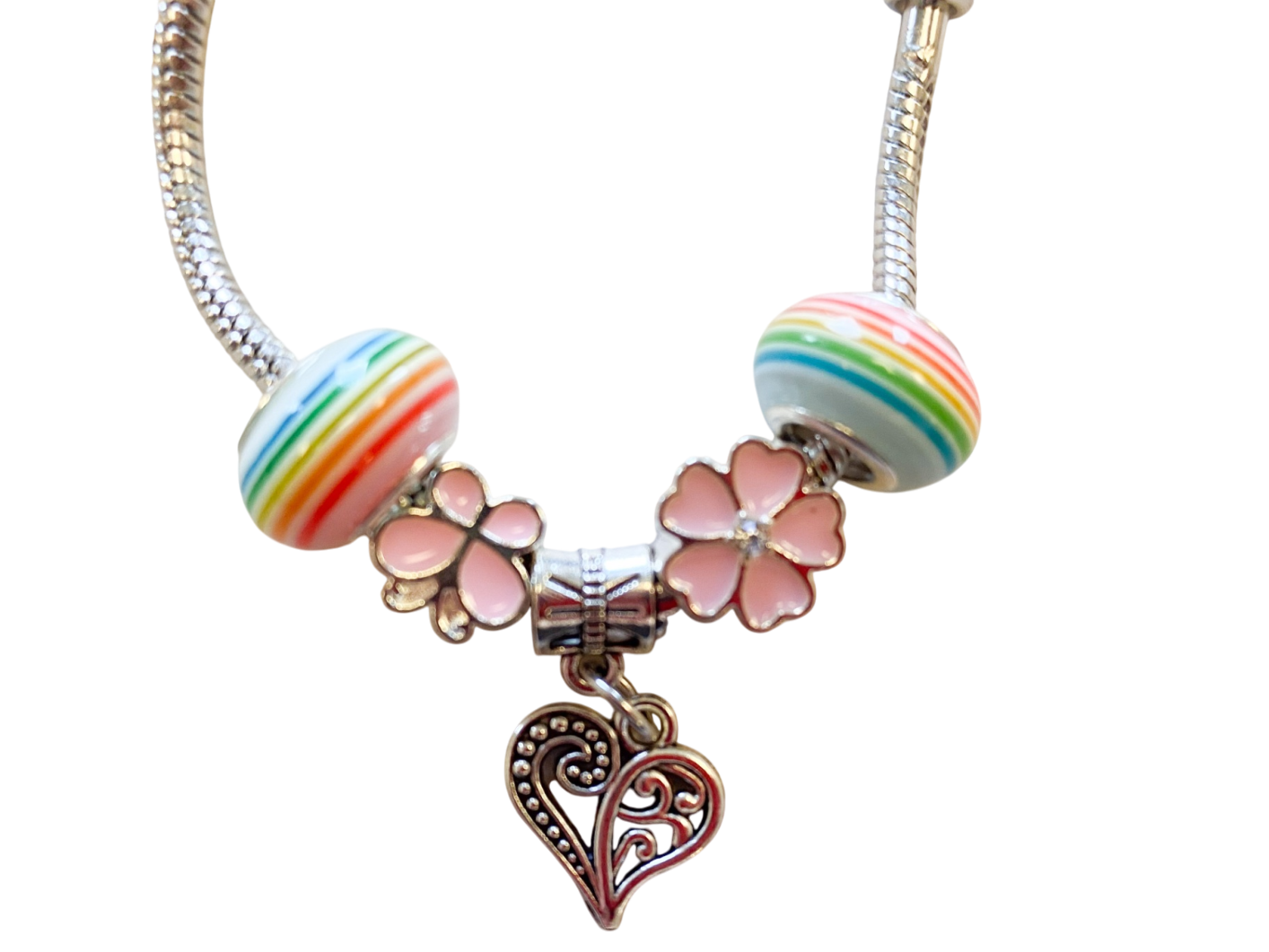 Modeschmuck, Armband Kinder Regenbogen/Rosa