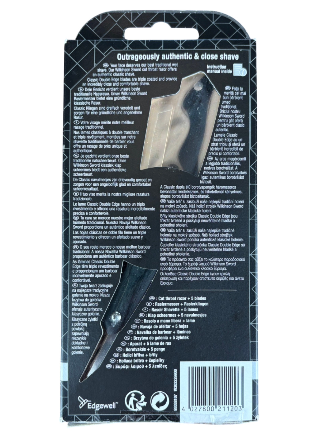 Wilkinson Sword Classic Rasiermesser Vinted, Neu