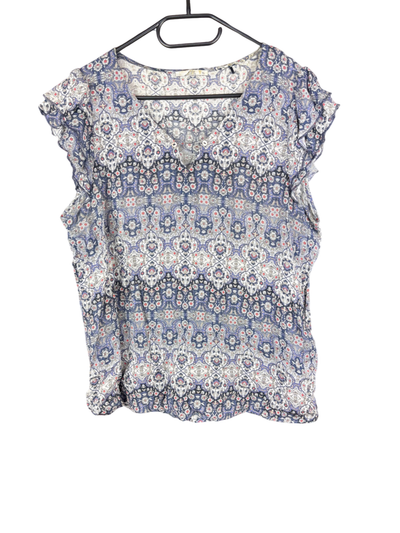 Unbekannt T-Shirt Blau und Weiß mit rotem Akzent - ,