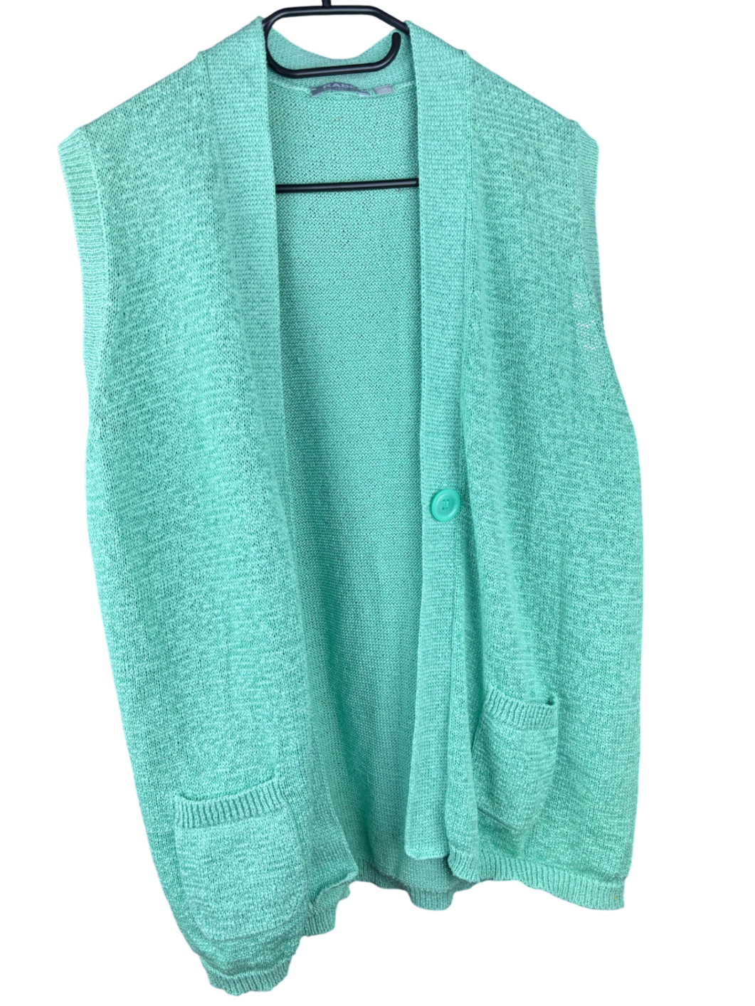 Strickjacke kurz Arm Türkis - ,