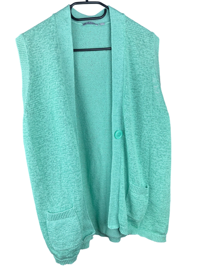 Strickjacke kurz Arm Türkis - ,