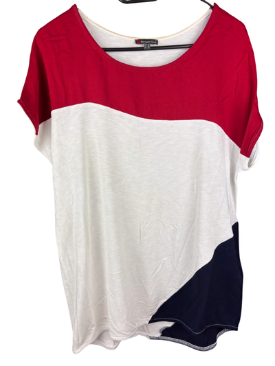 Street One T-Shirt Rot, Weiß, Dunkelblau - ,