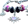 Armband Rosa/Schwarz Sonne und Mond