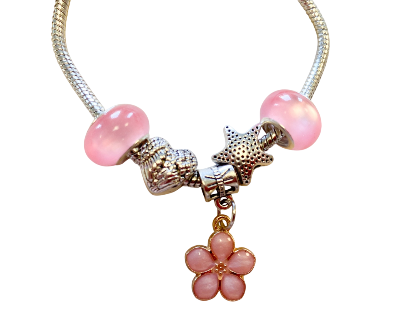 Armband Kinder Durchsichtig Rosa, Neu ohne Etikett