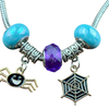 Armband Blau/Lila Spinne und Spinnen netz