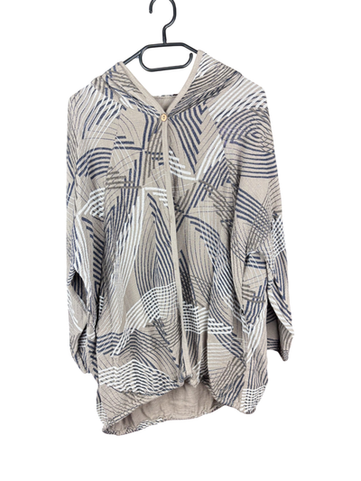 Hemd Kleid Beige, Blau, Weiß - ,