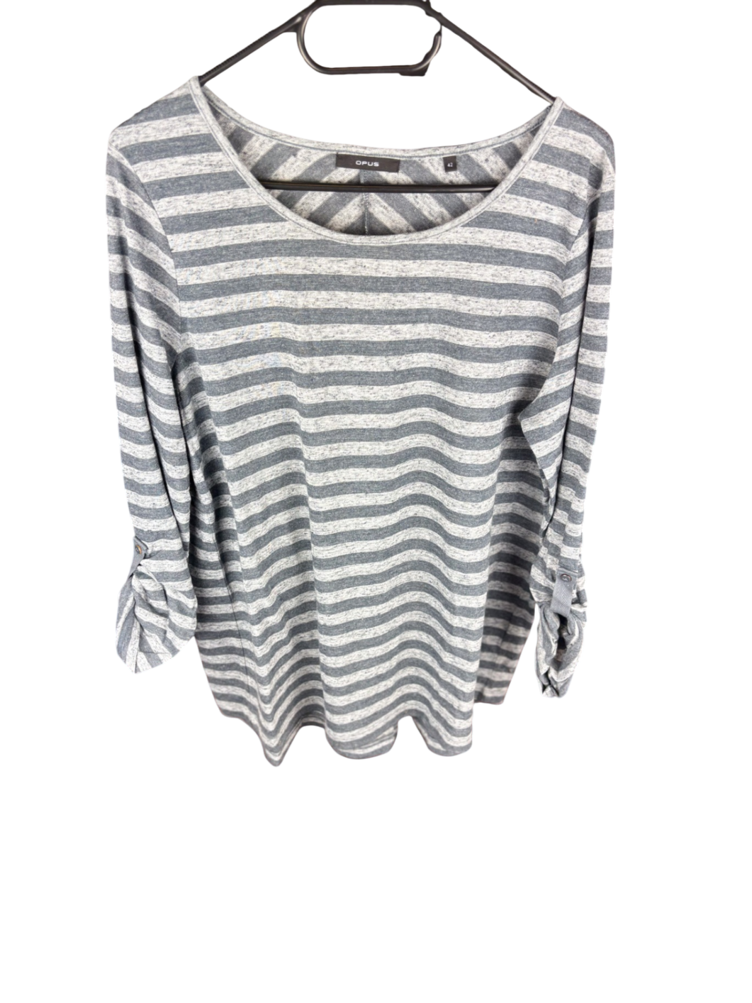 OPUS Pullover Dünn Grau und Weiß - ,