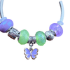 Armband Lila/Grün/ Lila Schmetterling