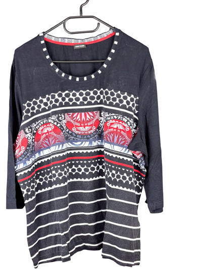 GERRY WEBER Pullover Dünn Schwarz, Rot, Weiß - ,