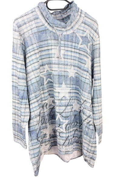 Nicht angegeben Bekleidung, Pullover Blau und Weiß - ,