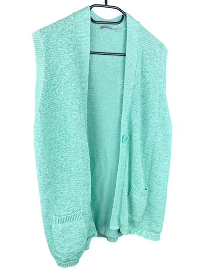 Strickjacke kurz Arm Türkis - ,