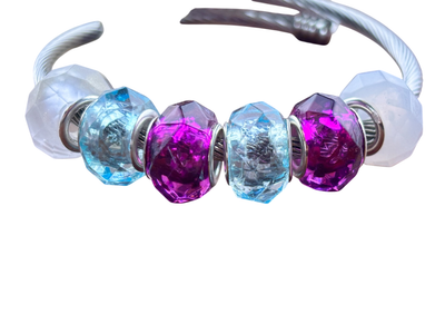 Armband Weiß/Blau/Lila