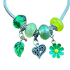 Armband Grün/Gelb Blume grün herz Blatt
