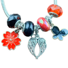 Armband Rot/Schwarz Schmetterling schwarz rote Blume Engelsflügel