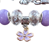 Modeschmuck, Armband Lila/Weiß Blume Lila - ,
