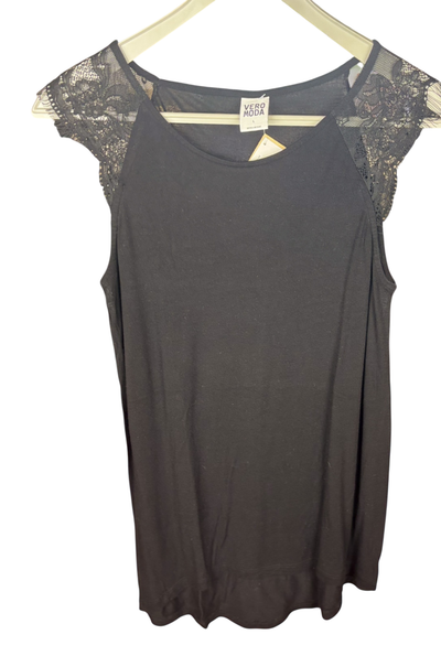 Vero-Moda Long-Top Schwarz L,