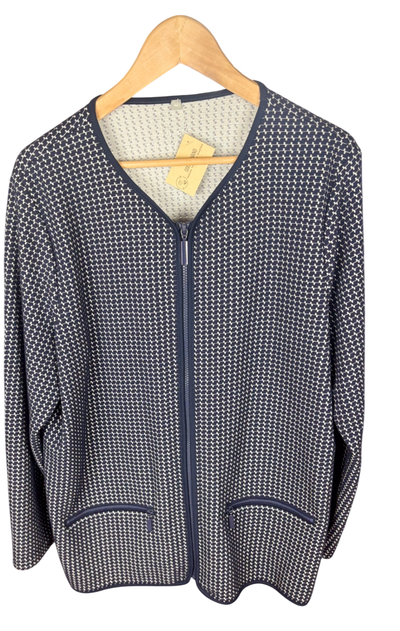 Rabe Bekleidung, Jacke Blau/ Weiß  48 Sehr gut