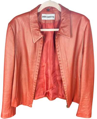 BIBA + Pariscop Bekleidung, Lederjacke Orange - 40,