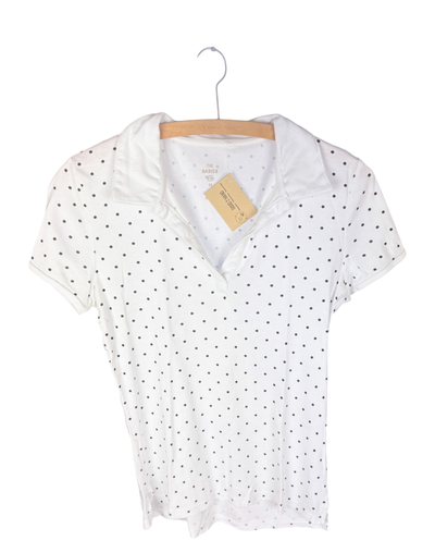 T-Shirt Weiß mit Schwarzen Punkten M, Gut