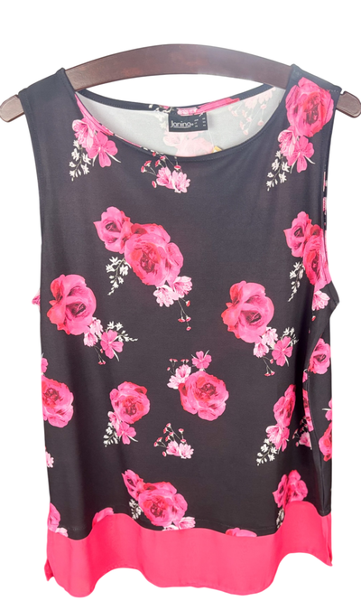 Janina Bekleidung, T-Shirt Schwarz/Pink - 40,