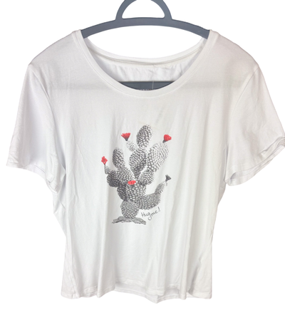 T-Shirt Weiß mit Kuktus ,