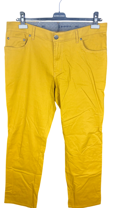 Herren Jeans Senfgelb