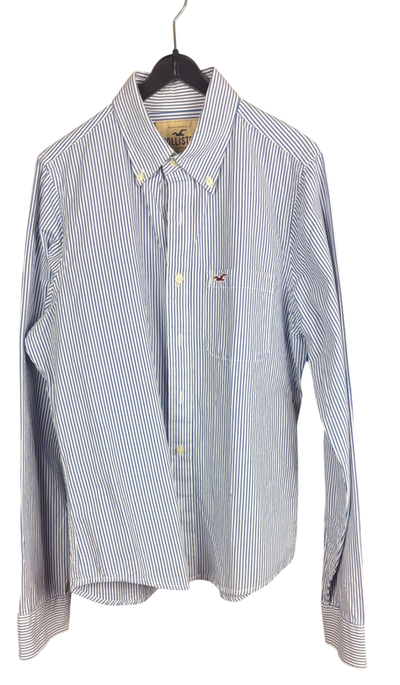 Hollister Bekleidung, Hemd Blau/Weiß Gestreift - M,