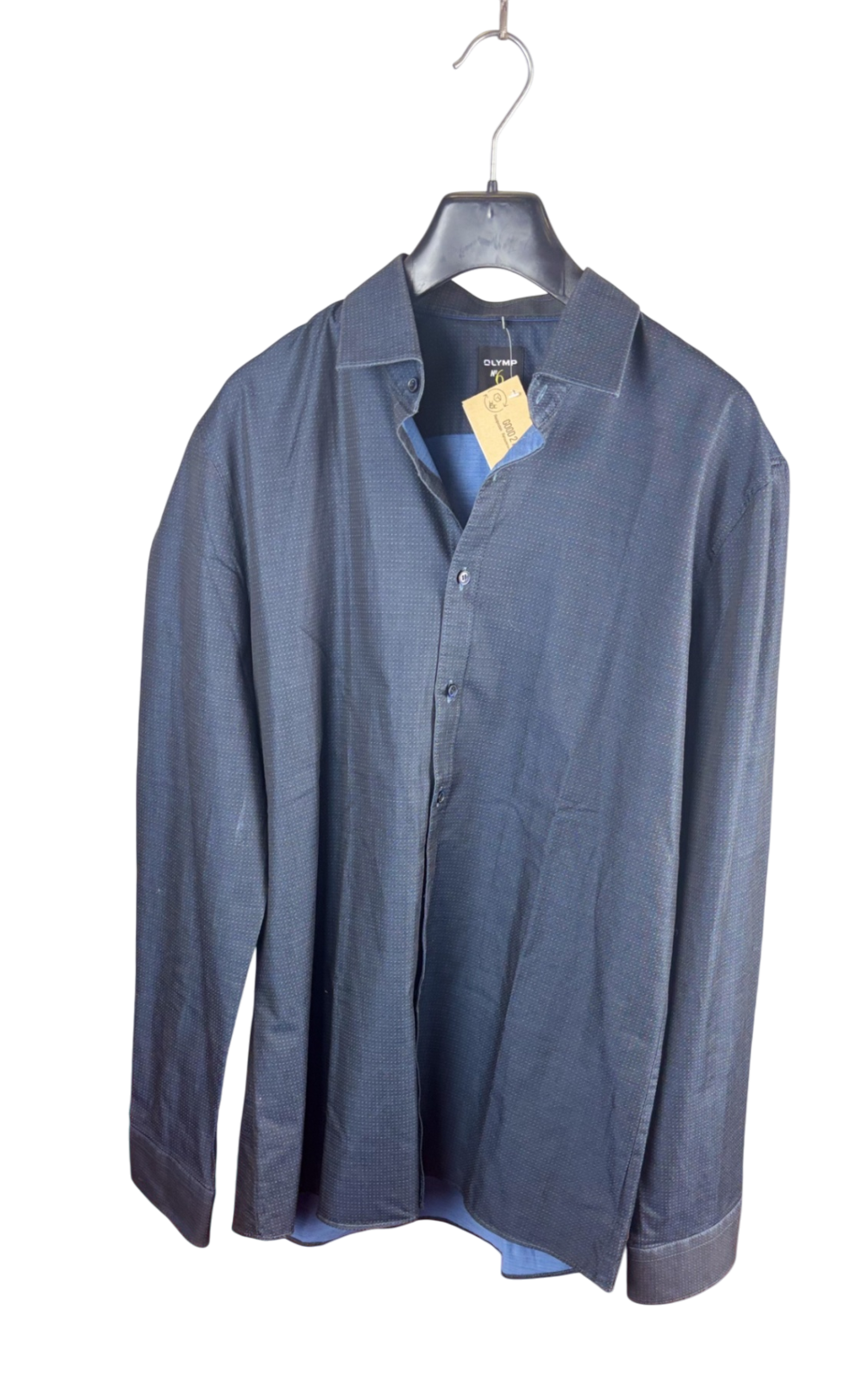 Olymp Bekleidung, Hemd Blau mit weiße punkte - 41,
