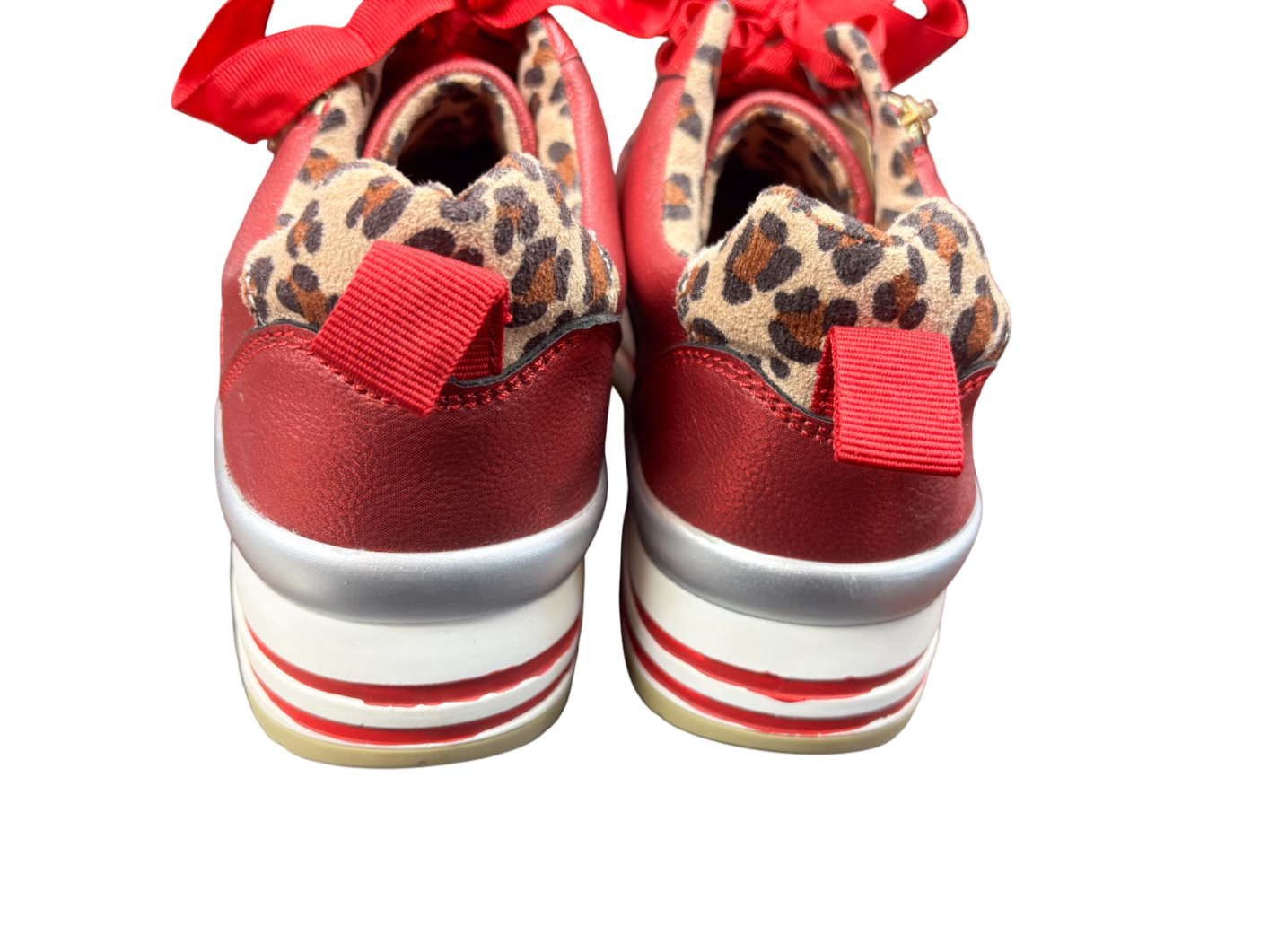 cats Schuhe Sneaker Rot mit leo Rand - 38,