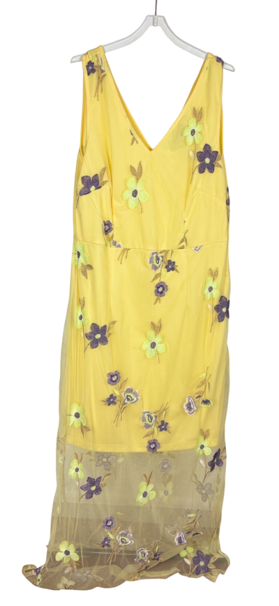 Yessica C&A Bekleidung, Kleid Gelb mit Blumen - 38,