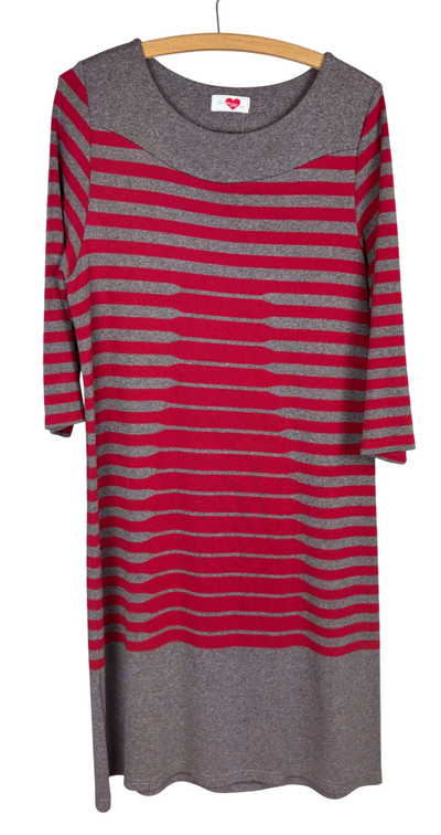 Harin Hertz Bekleidung, Kleid Rot/Grau Gestreift - ,