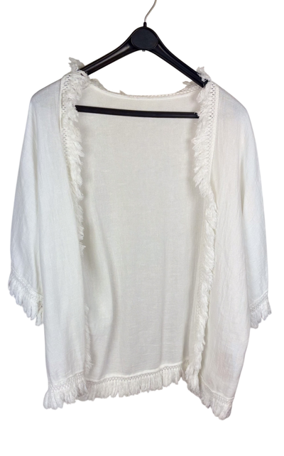 Bekleidung, Strickjacke Weiß - , Sehr gut