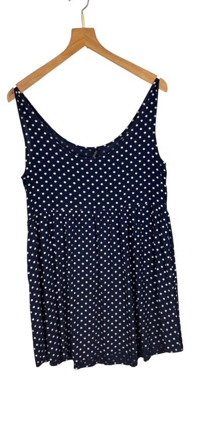 Kleid Blau mit Weißen punkten 38, Gut