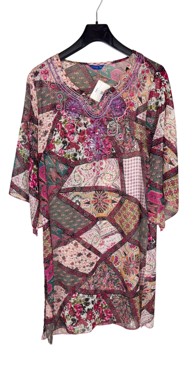 Extra Me Bekleidung, Blusenkleid Rosa Gemustert - M, Sehr gut
