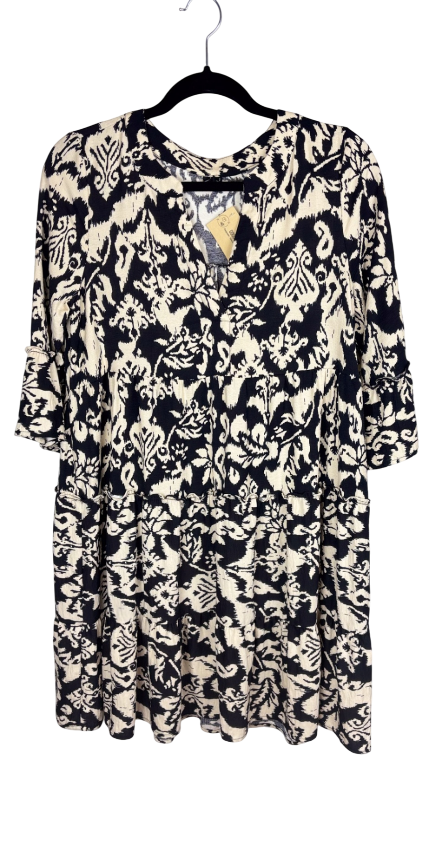 Vero-Moda Kleid beige-Schwarz S, Gut