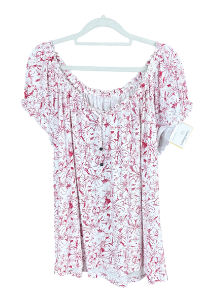 T-Shirt Rot/Weiß M/L,