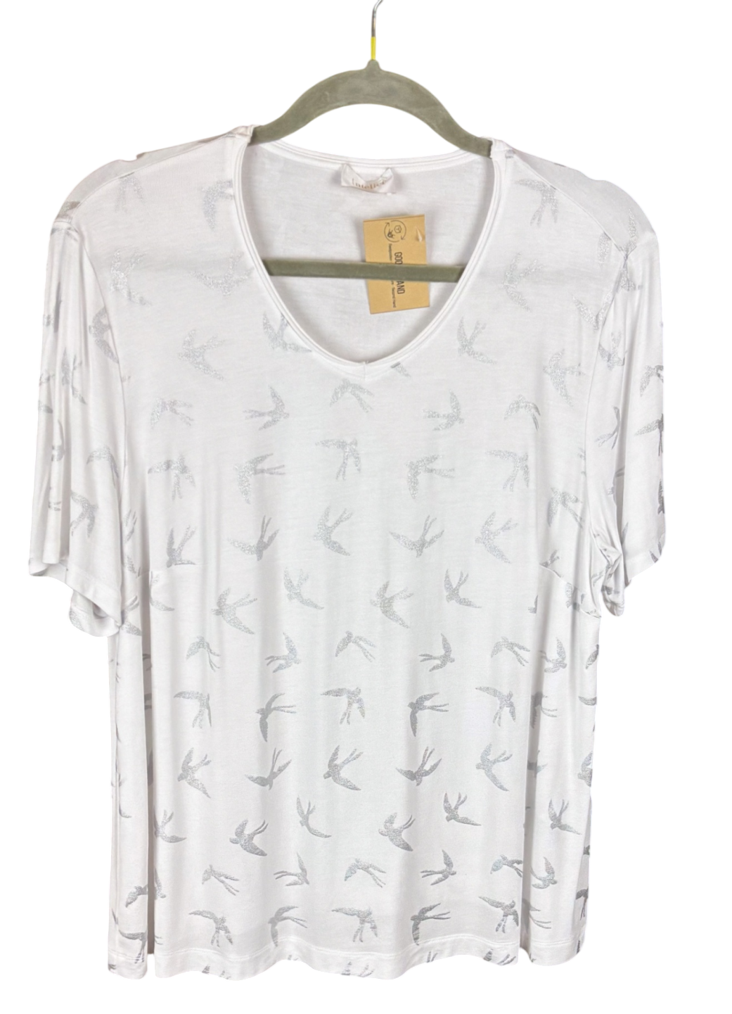 T-Shirt Weiß mit Möven M/L,