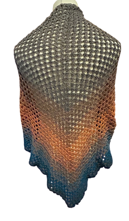Dreiecktuch Mehrfarbig (Grau, Orange, Blau)